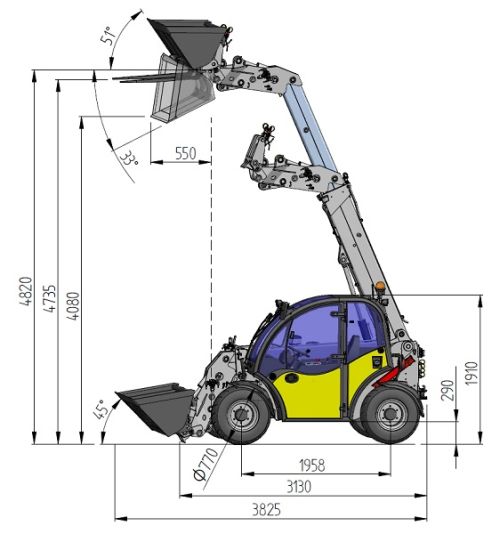 Tehnični podatki Tobroco Giant 4548 Tendo